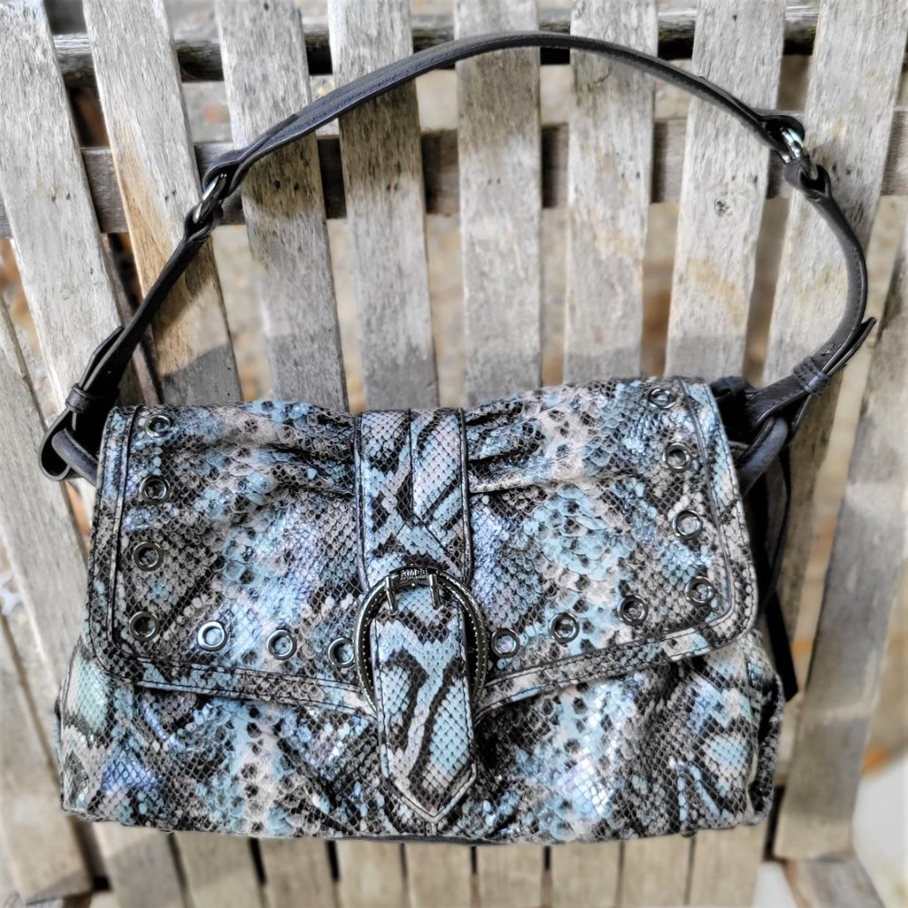 AIMEE KESTENBERG Lara Snakeskin Print Leather Shoulder Bag